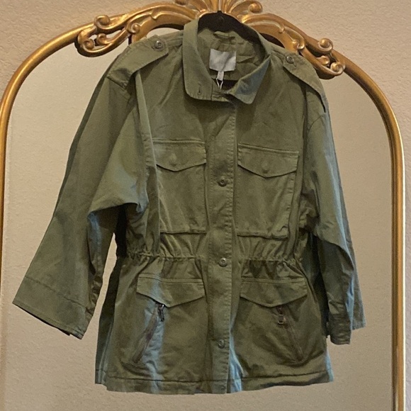 Joie Jenita Stretch Cotton Field Jacket Utility Size XL - Picture 3 of 8